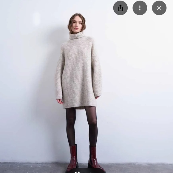 Topshop Turtleneck Sweater Dress - Picture 5 of 7